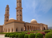 the Bahla Mosque with the gardens in front ~ Oman