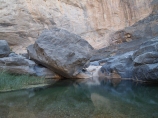 a pool at Wadi Damm near Ibri, Oman