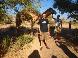 Alex and Adam with their camel friend