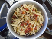 I leave to go to Mario's for a seafood, olive, veggie, tomato & olive pasta