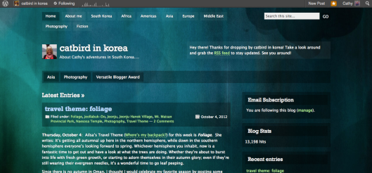 my first blog: catbird in korea