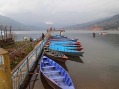 more colorful boats in Pokhara, Nepal