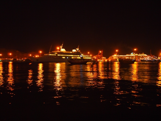 Lights in Mutrah Harbor, Muscat, Oman
