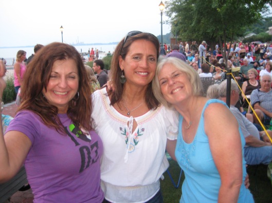 Charlene, Rosie and me in Yorktown in June 2009