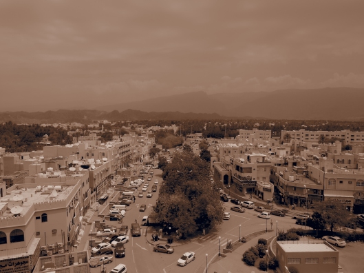 looking over Nizwa souq area from the Fort